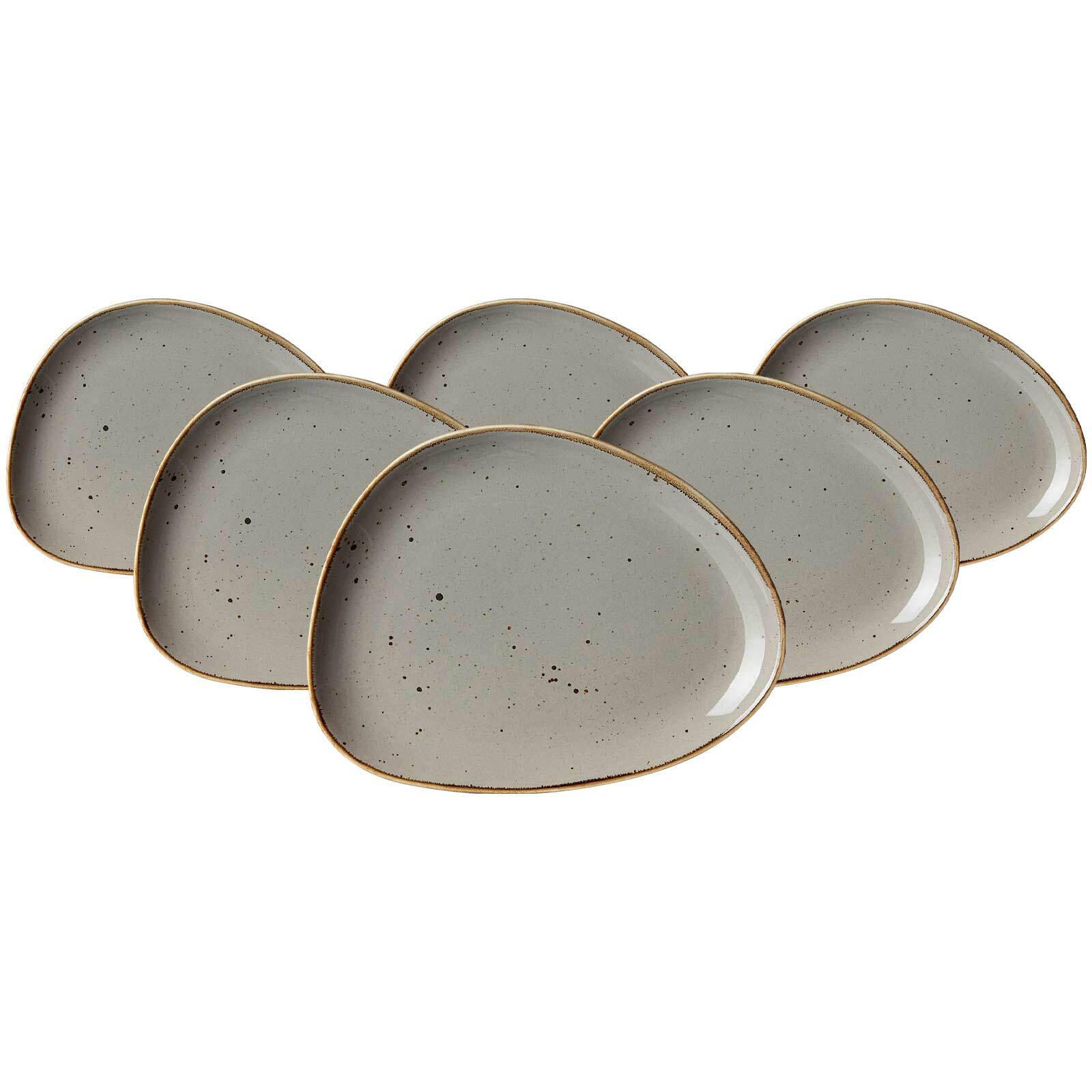 BEILAGENTELLER Taste taupe 20,5 x 16 cm 6er Set - Taupe, Keramik (20.5/16/2cm) - Ritzenhoff Breker