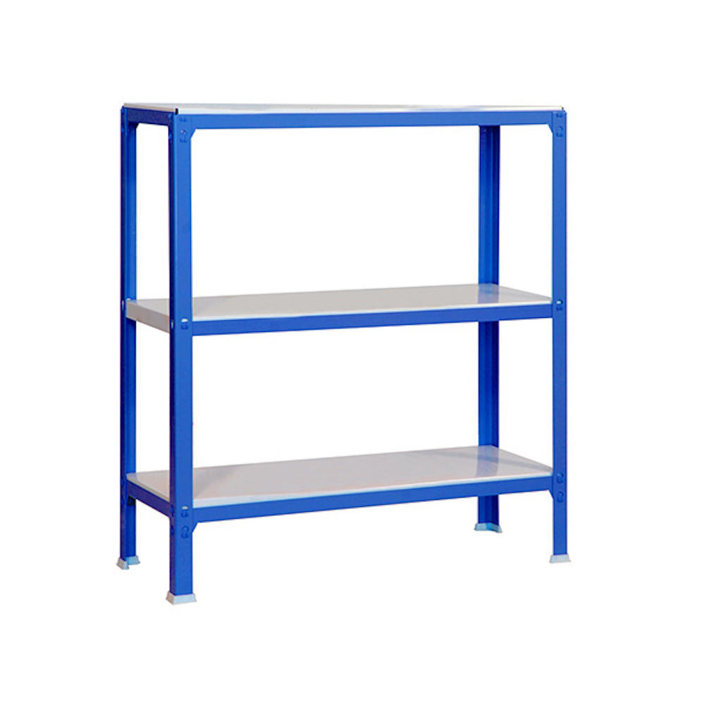 WOHNREGAL LIVING KOALA METAL mit 3 Fachböden | HxBxT 90x100x30cm | Fachlast 150kg | Blau/Weiß - Blau, Metall (100/90/30cm) - PROREGAL