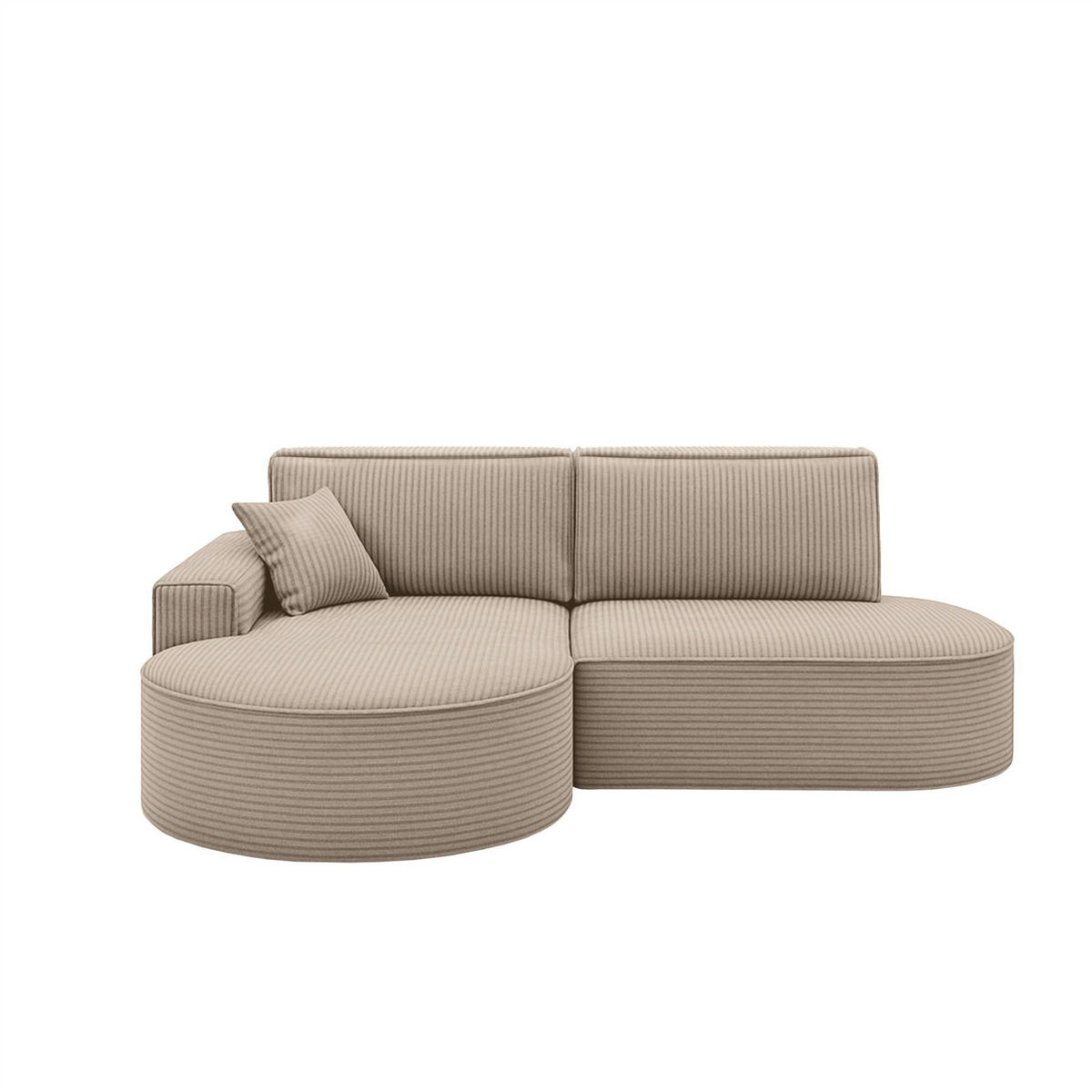 ECKSOFA Venedig Mit Schlaffunktion - Beige, Holzwerkstoff/Textil (278/179cm) - Fun Möbel