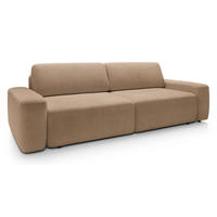 POLSTERSOFA 260 cm Orea, Schlaffunktion, Bettkasten, Braun - Braun, Holz (257/82/105cm) - Emporius