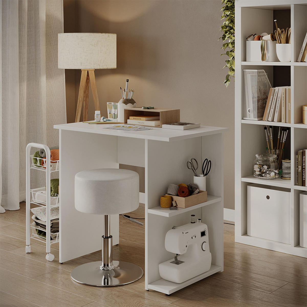 PSACÍ STŮL Simple Bílá - bílá, kompozitní dřevo (50/80/76cm) - Vicco