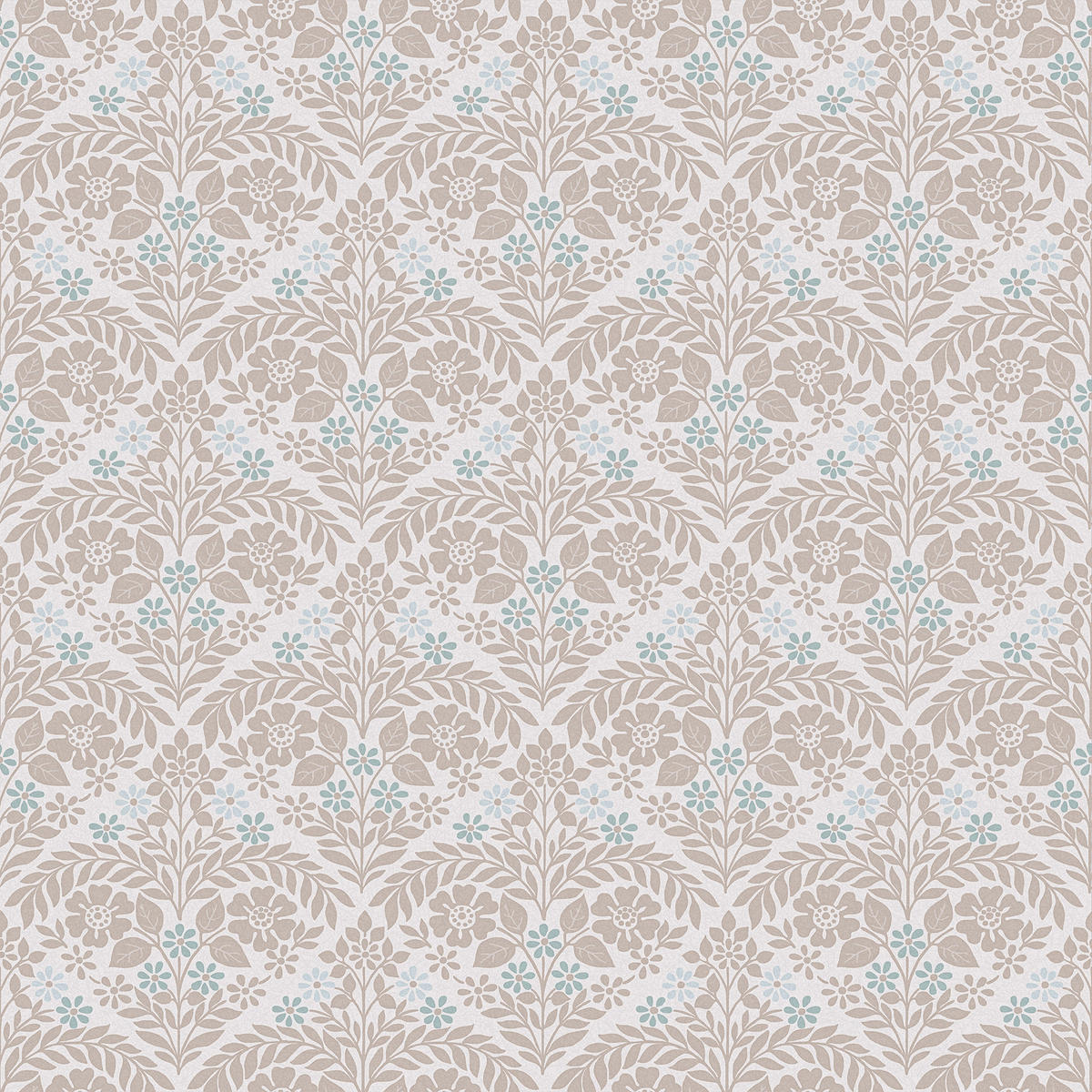 VLIESTAPETE Margam Taubengrau | Beige Grau | Plaidmuster mit Pflanzen | 10mx52cm - Grau, Papier/Kunststoff (1000/1000cm) - LAURA ASHLEY