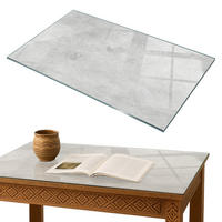 TISCHPLATTE 100x70 cm Betonstruktur mit Kratzern - Hellgrau, Glas (0.4/100/70cm) - TULUP