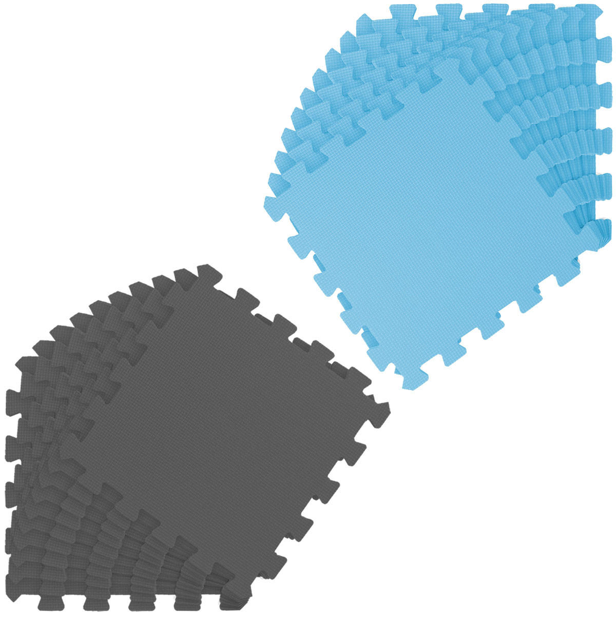 SPIELMATTE ab Null - 180/90/1 cm Puzzlematte Grau - Multicolor, Kunststoff (30/30cm) - Littletom
