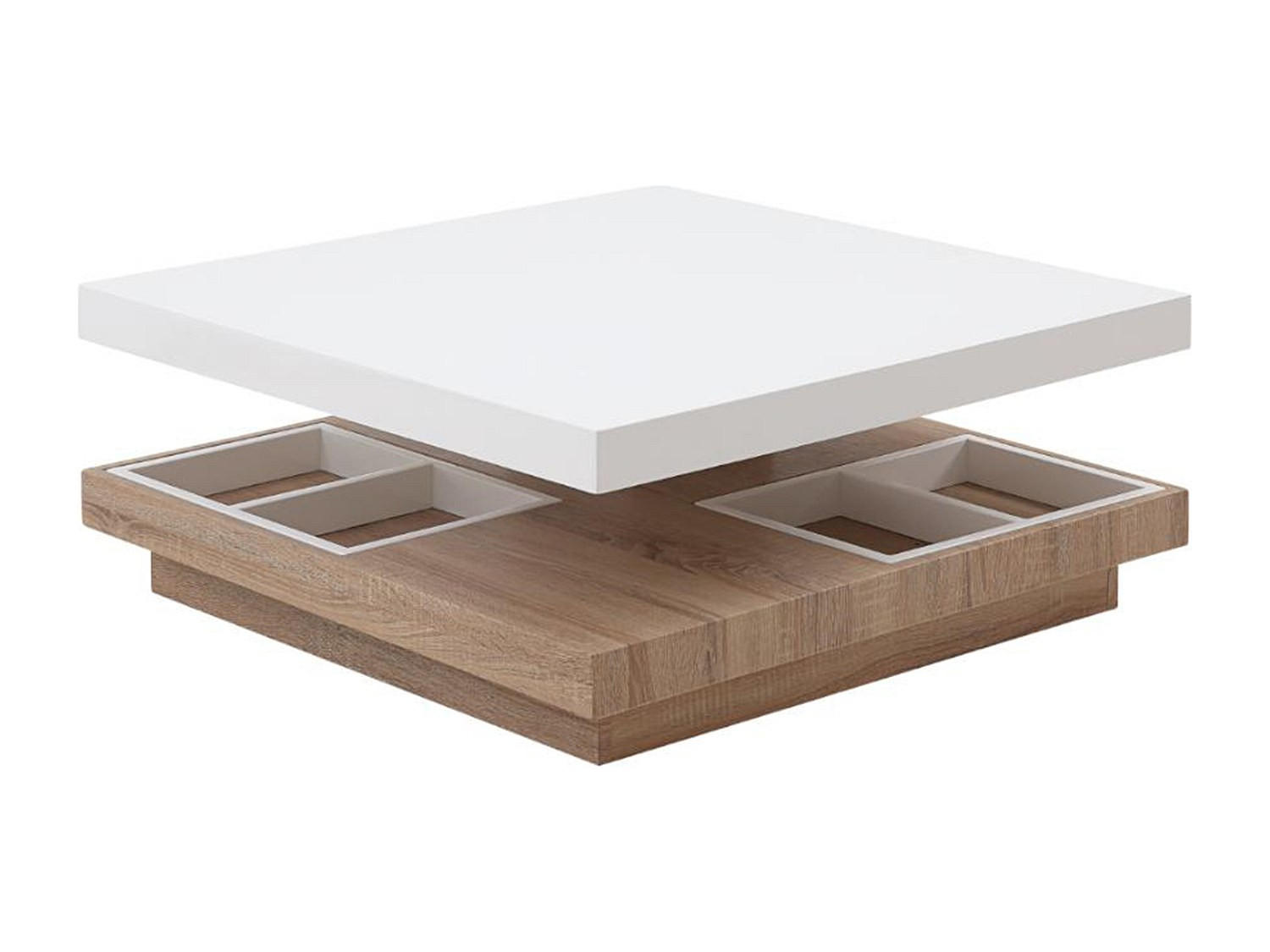 Vente-Unique COUCHTISCH Natur 80cm × 80cm × 34cm