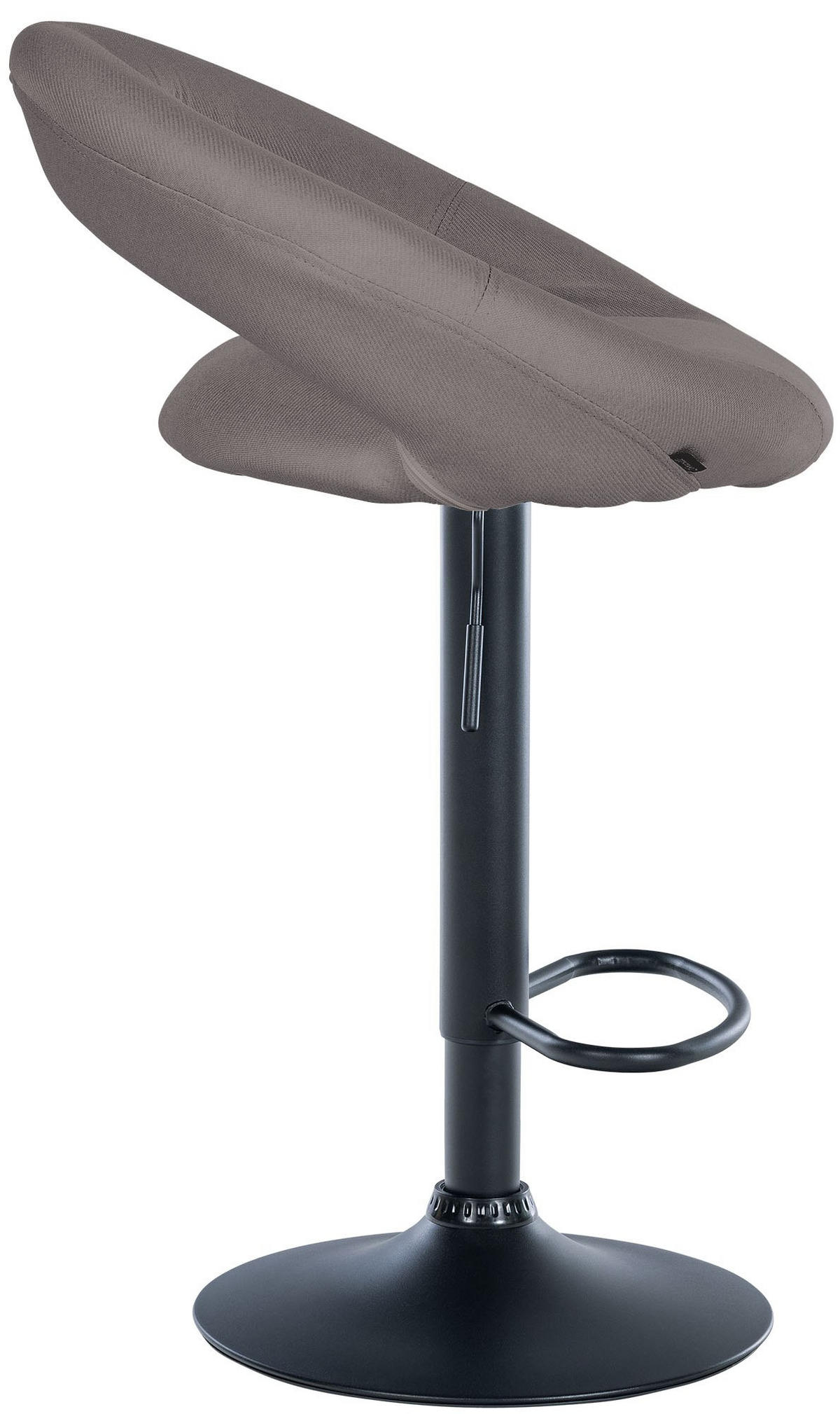 BARHOCKER Stoff grau - Schwarz/Grau, Textil/Metall (52/77/47cm) - CLP