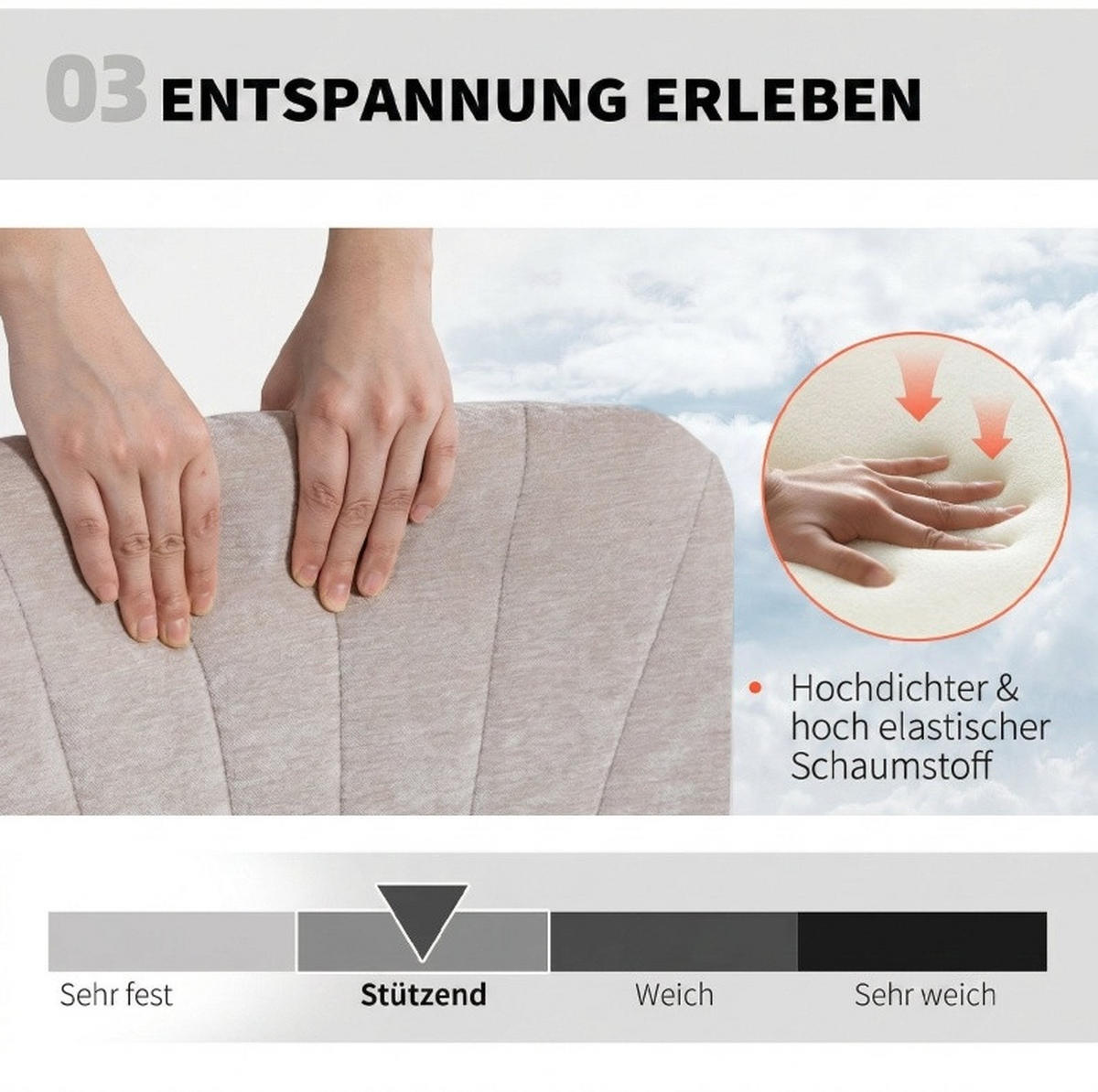 DREHSTUHL 62/67/83-93 cm Beige aus Chenille mit Wippfunktion - Beige, Textil (67/93/62cm) - OKWISH