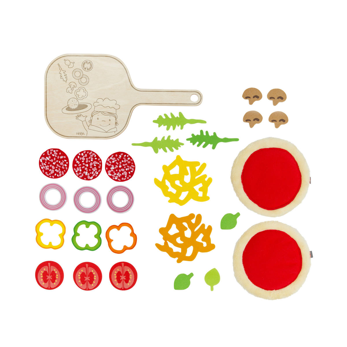 PIZZA-SETMIT Brettchen, ab 3 Jahren - Multicolor, Naturmaterialien (19.6/25.4cm)