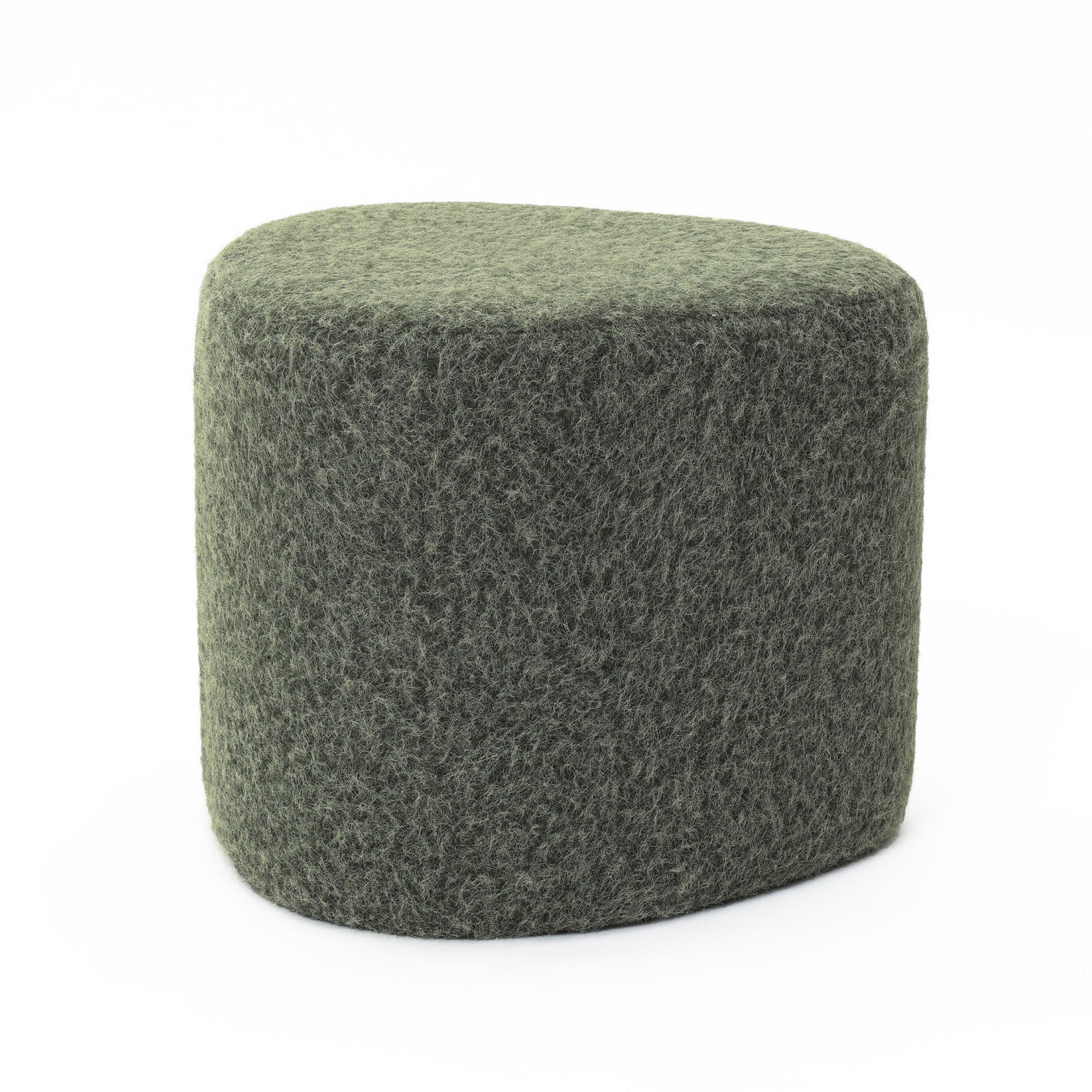 POUF, Thorny fabric / MDF, Grün - Grün, Holz (43/37.5/43cm) - Hometopia