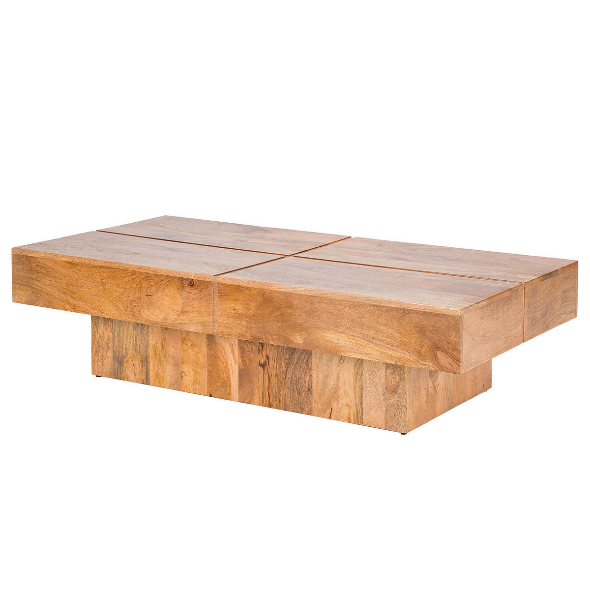 COUCHTISCH - Akazie massiv Dunkel - Akaziefarben, Holz (71/141/35cm) - home24