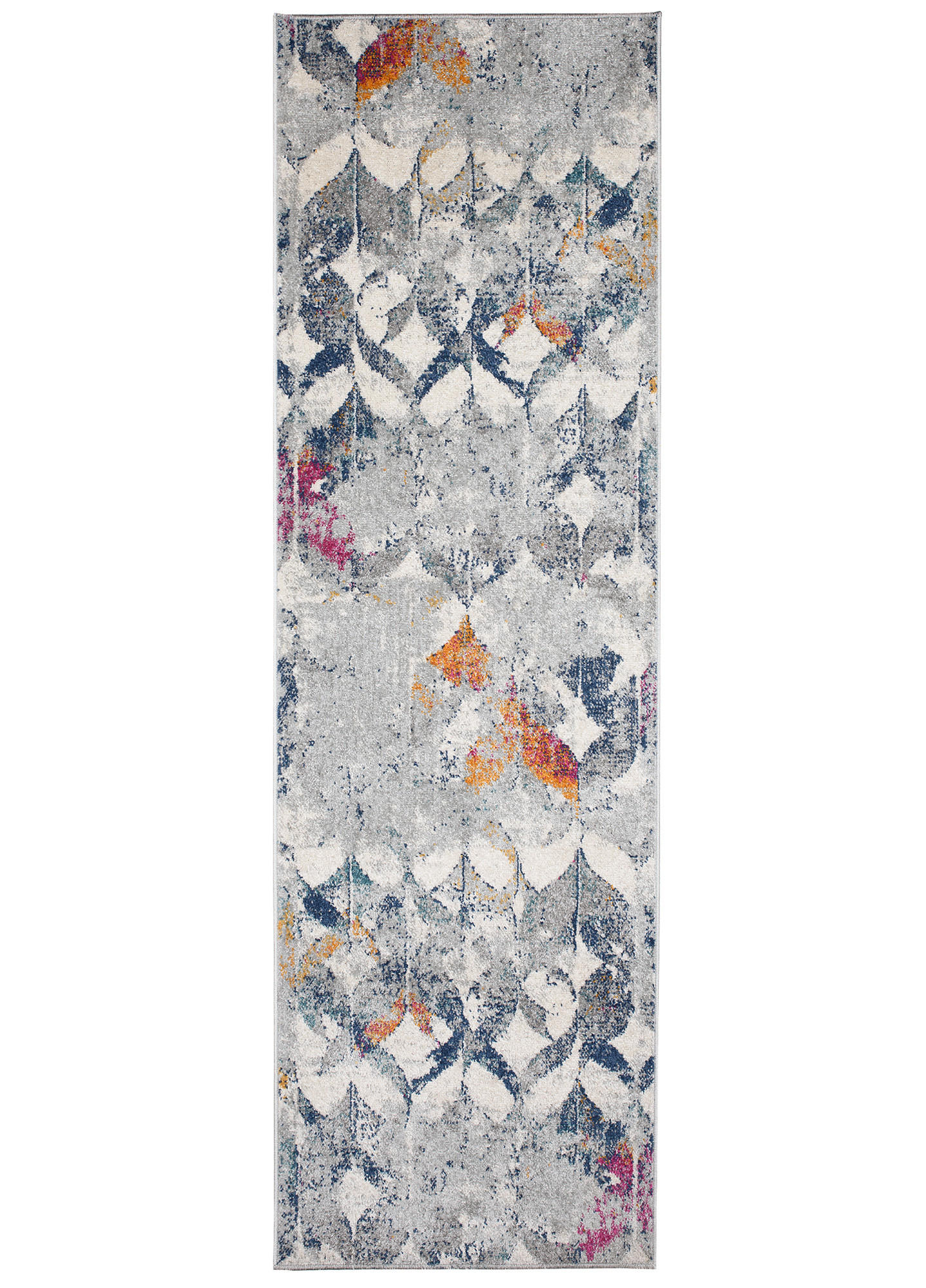 TEPPICHLÄUFER LAZUR Grau Weiß 70/200 cm - Grau, Textil (70/200cm) - Tapiso