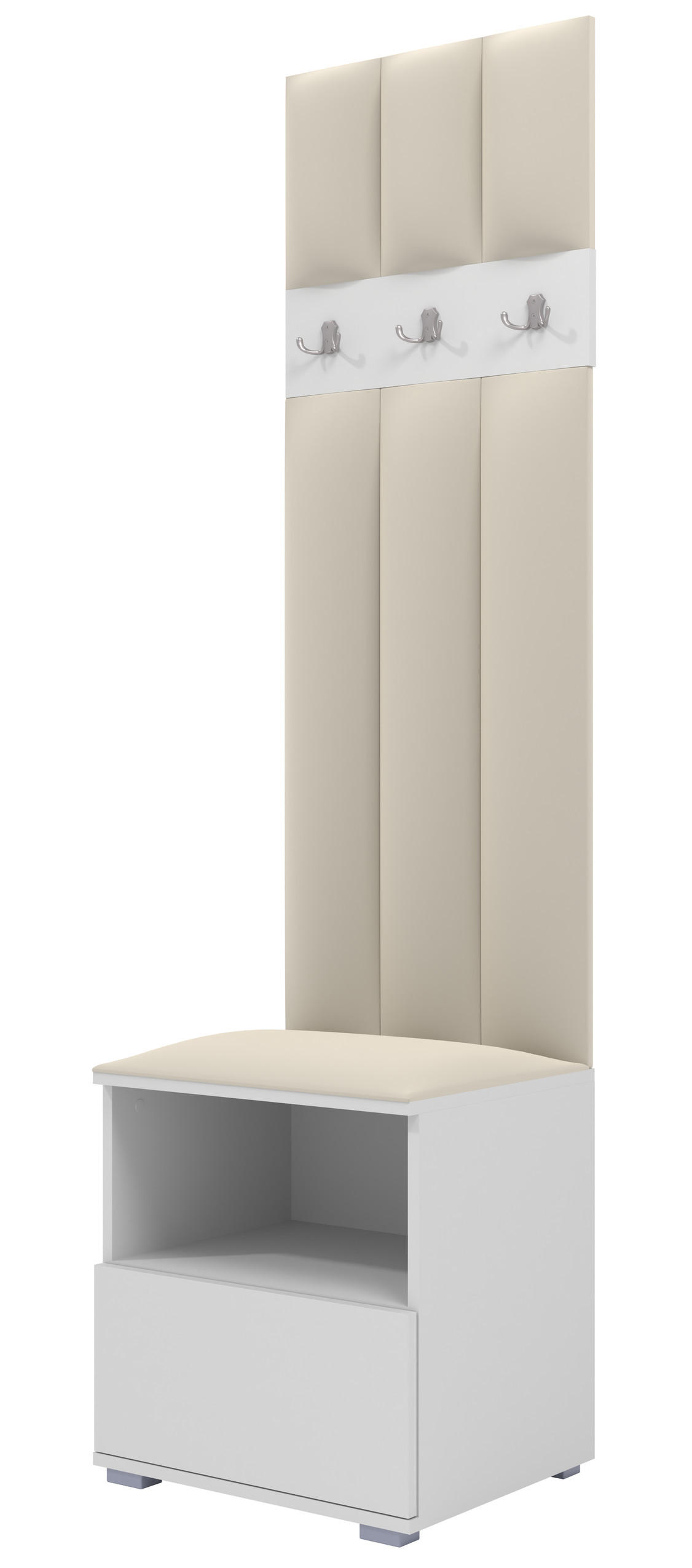 Ravio Gepolstert Weiß, Creme 50x187x40 cm