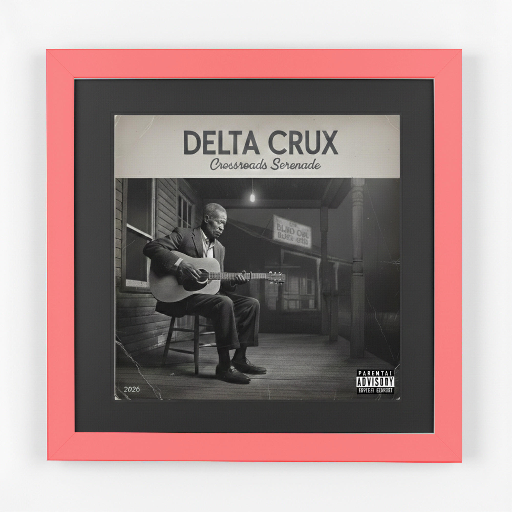 SCHALLPLATTEN RAHMEN 40/40 für das Cover - Rot, Holz (40/40cm) - K-Möbel