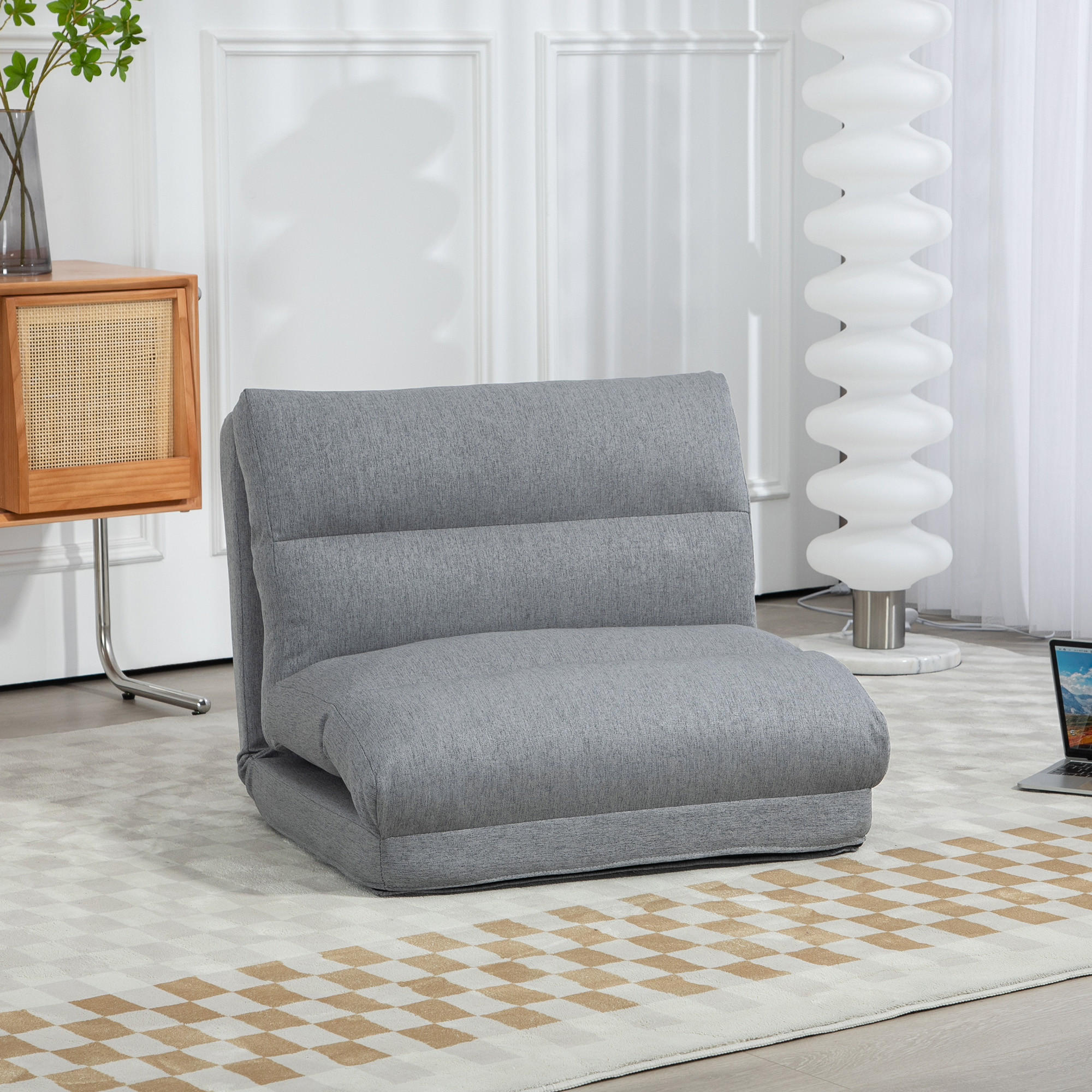 SCHLAFSESSEL Grau - Grau, Kunststoff (72/56/70cm) - HOMCOM