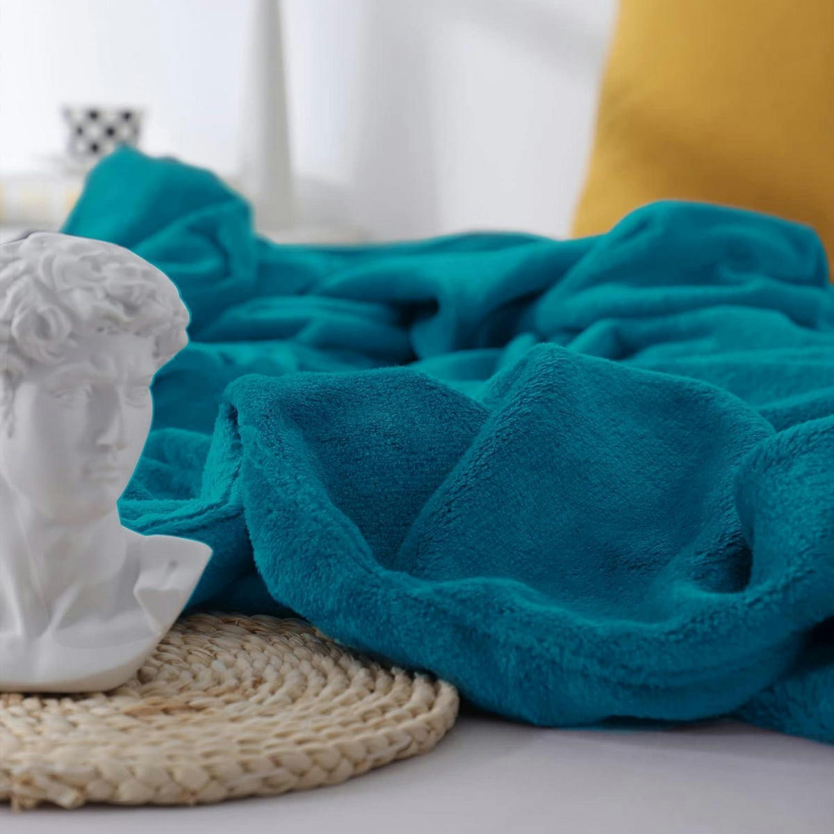 KUSCHELDECKE Flanell 130 x 150 cm Türkis - Türkis, Textil (130/150cm)