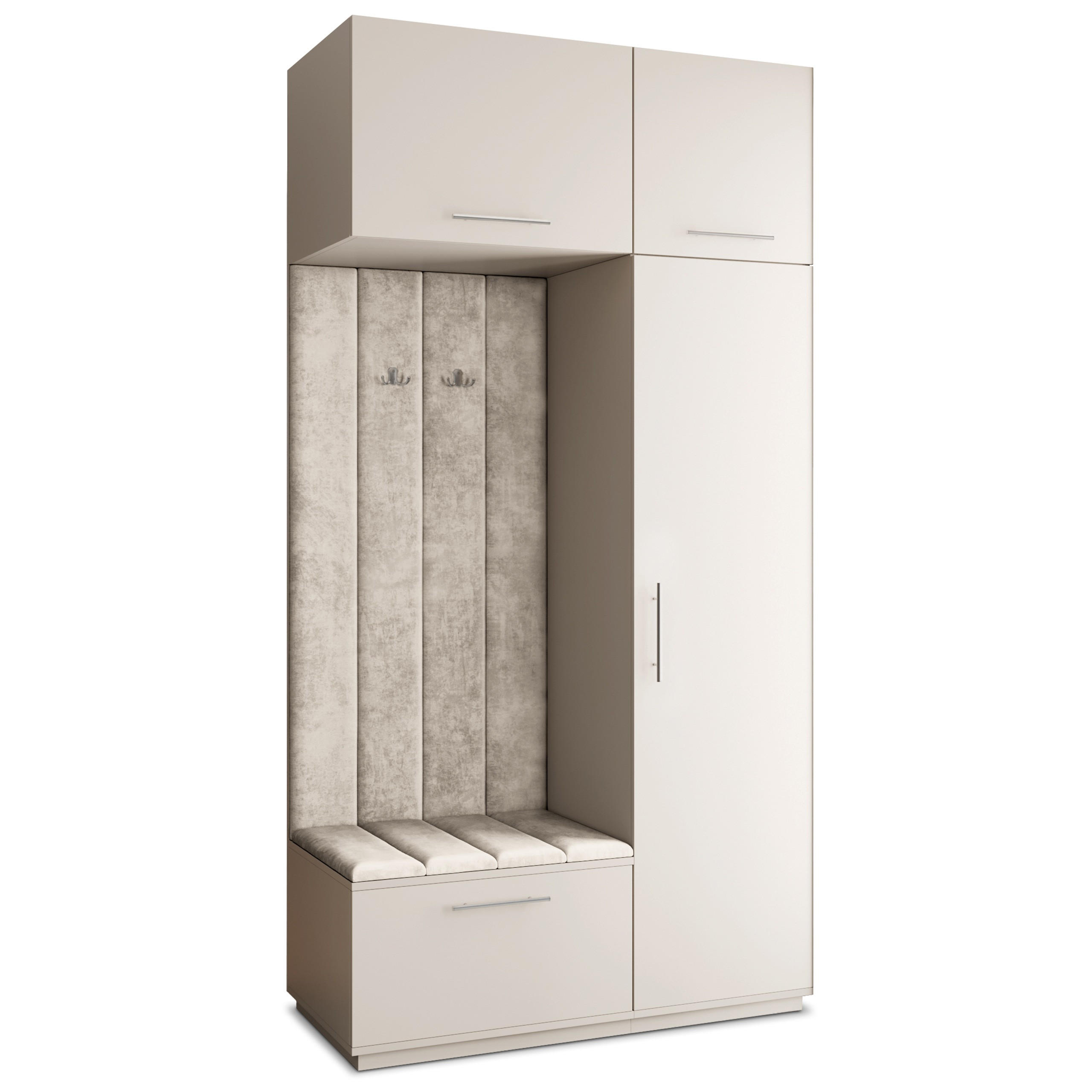 Masseno Garderobenschrank Kaschmir, Beige 120x240x60 cm