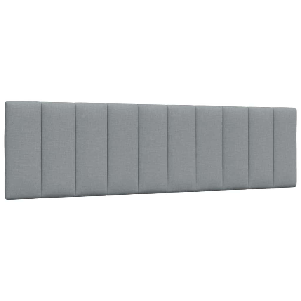 KOPFTEIL-KISSEN Hellgrau 180 Cm Stoff - Grau, Textil - vidaXL
