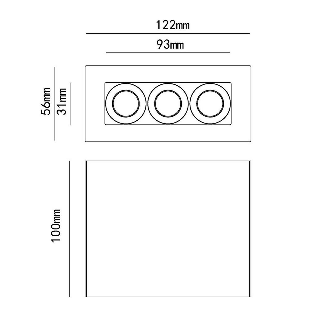 LED DECKENLEUCHTE TIMO Betonoptik Grau 2er Set - Grau, Metall (12.2/5.6/10cm) - Globo Lighting