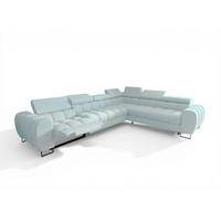 ECKSOFA Bastien Relax - Hellblau, Holzwerkstoff/Textil (330/260cm) - Fun Möbel
