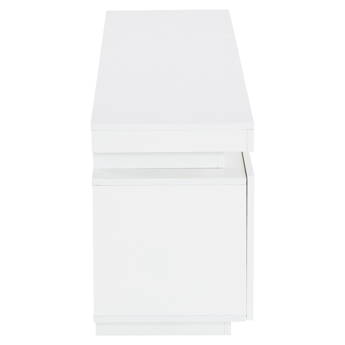 TV-ELEMENT in Weiß Moderner Lowboard mit LED-Beleuchtung für 70-Zoll-TVs, B170/T35/H50cm - Weiß, Holzwerkstoff (170/50/35cm) - STILVORA