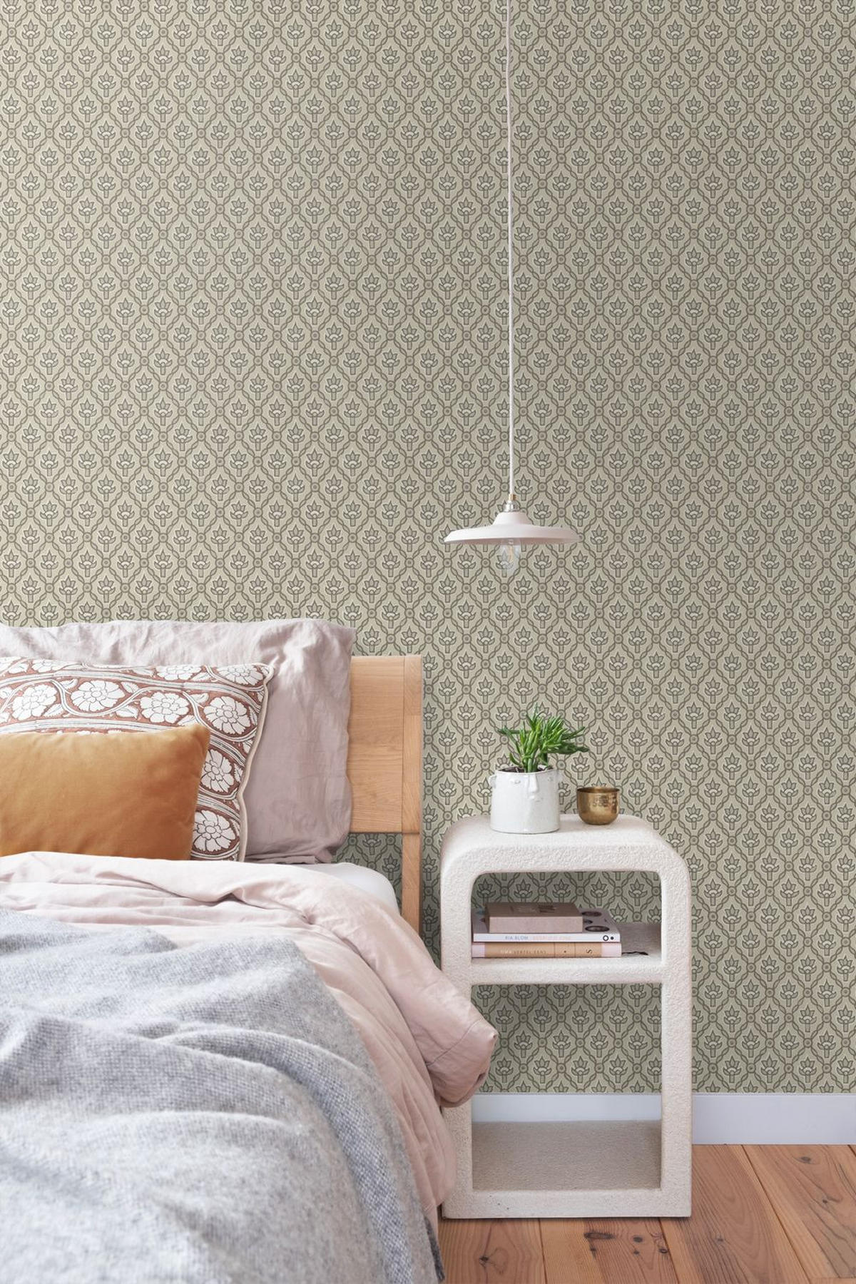 TAPETE Blumenmuster 50 x 900 cm - Blau, Papier (50/900cm) - ESTAhome