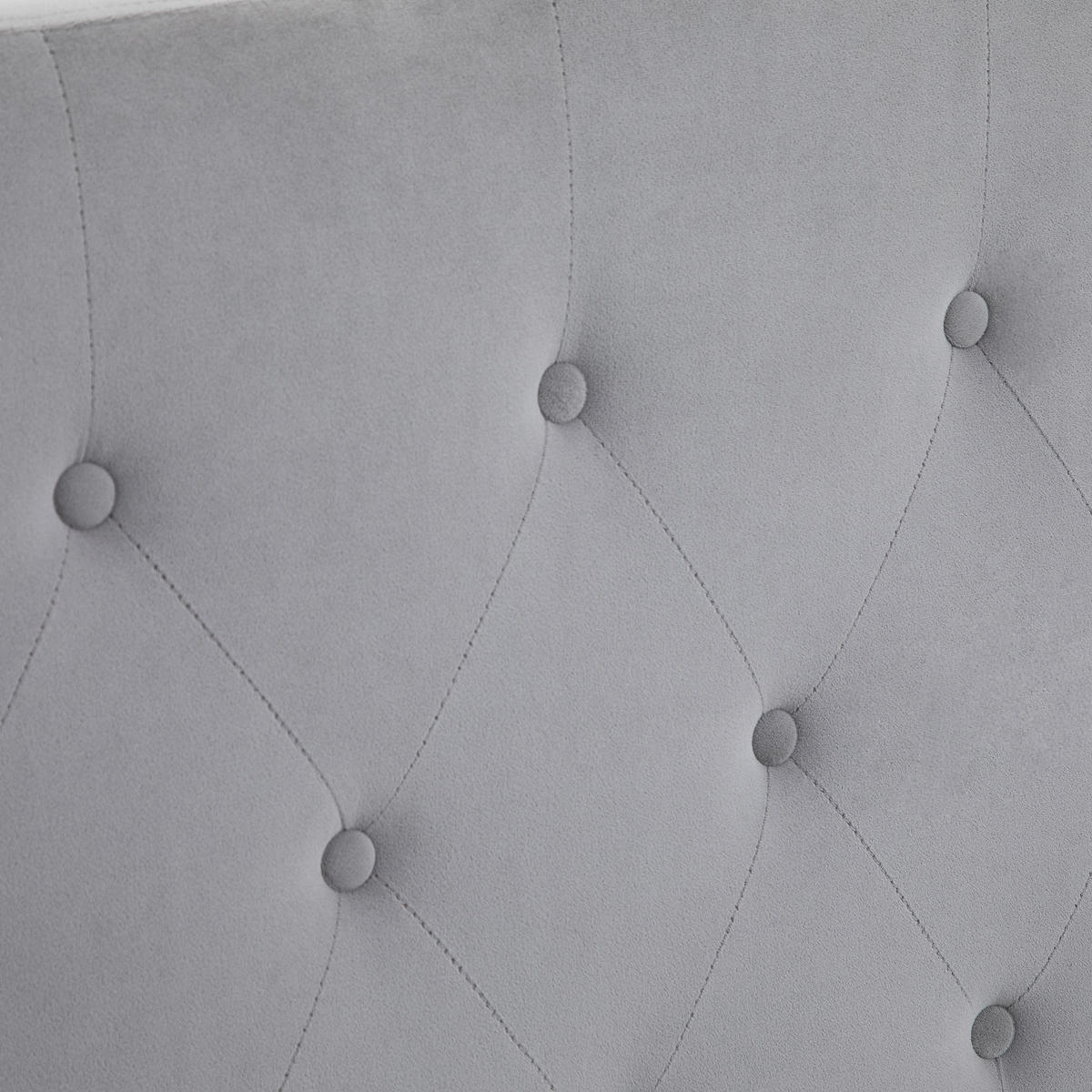 KOPFTEIL für Bett, grau Pappel, Samt, Stoff, 185 x 8 x 134 cm - Grau, Metall (8/134/185cm) - HOMCOM