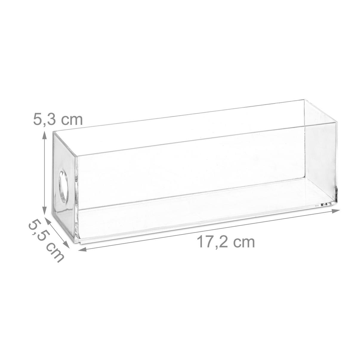 MAKE-UP Organizer - Transparent, Kunststoff (17.5/25/6.5cm) - Relaxdays
