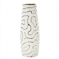 KERAMIKVASE Lia 14,5/14,5/39,5 cm - Weiß, Keramik (39.5cm) - Mauro Ferretti