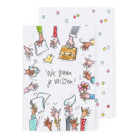 GRUSSKARTE Abschied - Wir werden dich vermissen in Bunt - 17 x 11,5cm - Multicolor, Papier (11.5/0.2cm) - Blond Amsterdam
