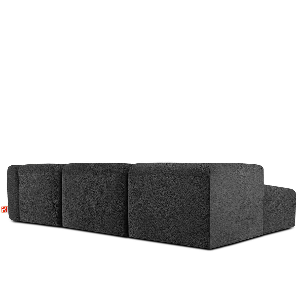 ECKSOFA LINKS BUFFO, Dunkelgrau - Dunkelgrau, Holz/Holzwerkstoff (285/176cm) - KONSIMO®