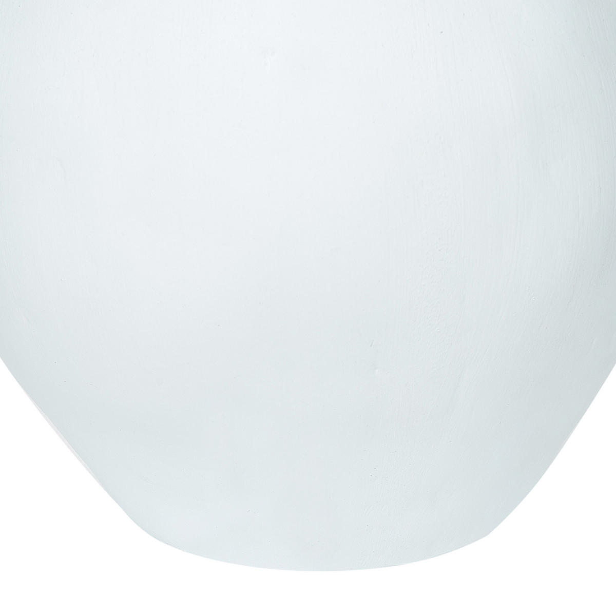 DEKOVASE Terrakotta weiß Lauri - Weiß, Stein (33cm) - Beliani