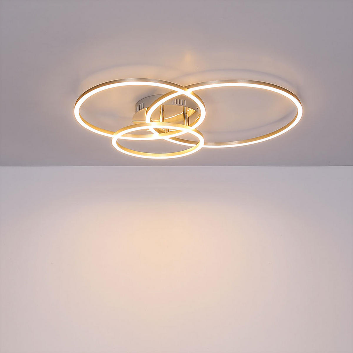 LED DECKENLEUCHTE MUNNI Silber Metall - Silberfarben, Metall (68/55/10cm) - Globo Lighting