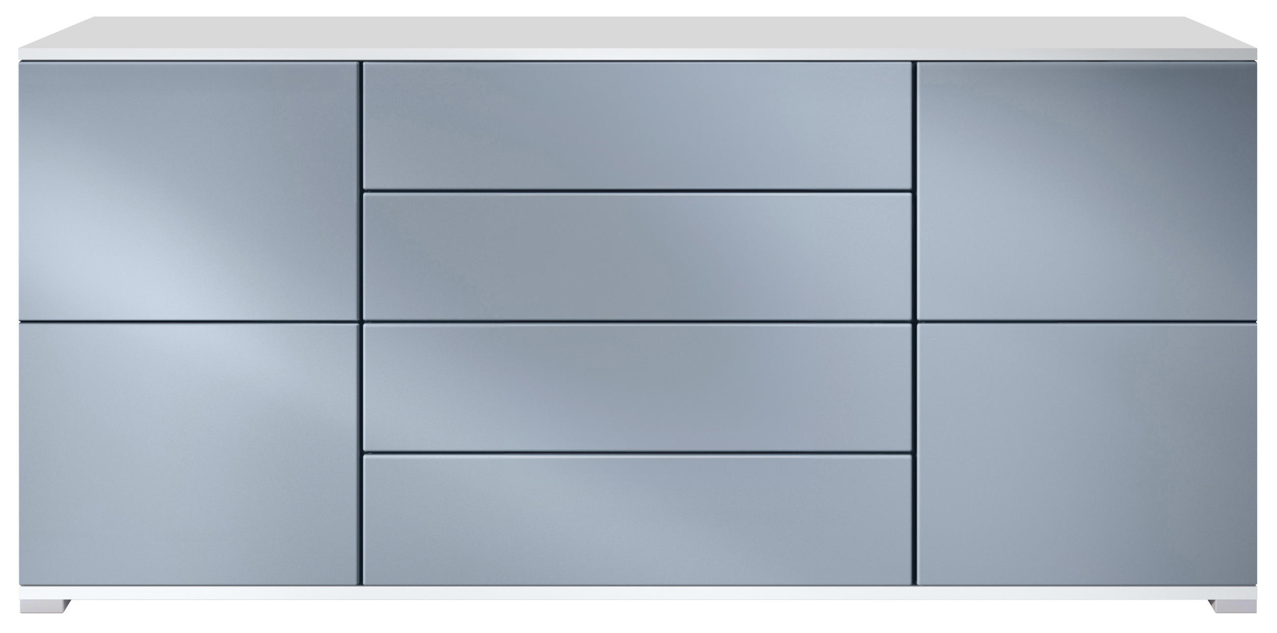 SIDEBOARD Rova Denim matt - Pastellblau, Holzwerkstoff (166.5/75.5/35cm) - Vladon