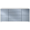 SIDEBOARD Rova Denim matt - Pastellblau, Holzwerkstoff (166.5/75.5/35cm) - Vladon