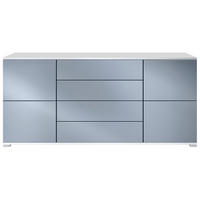 SIDEBOARD Rova Denim matt - Pastellblau, Holzwerkstoff (166.5/75.5/35cm) - Vladon