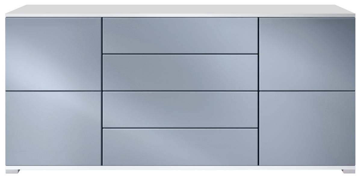 SIDEBOARD Rova Denim matt - Pastellblau, Holzwerkstoff (166.5/75.5/35cm) - Vladon
