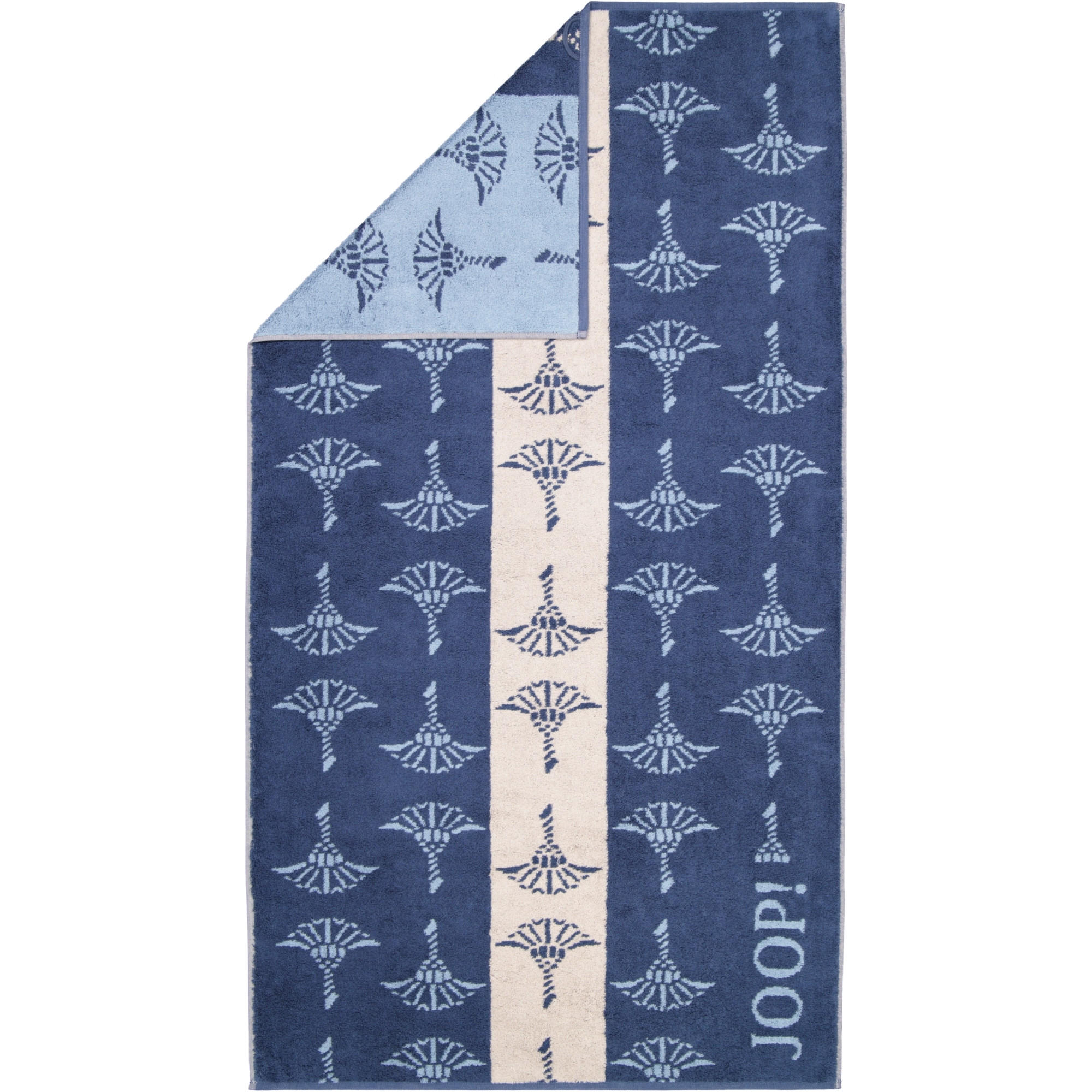 DUSCHTUCH DIVIDED CORNFLOWER 1706 AQUA - 11 - Blau, Textil (80/150cm) - Joop!
