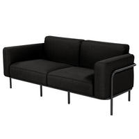 3-SITZER OUTDOOR-SOFA - Schwarz, Textil/Metall (212/76/88cm) - home24
