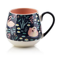 BECHER Swan Blau 13/9/9 cm Keramik - Dunkelblau, Keramik (0.4L) - Mondex