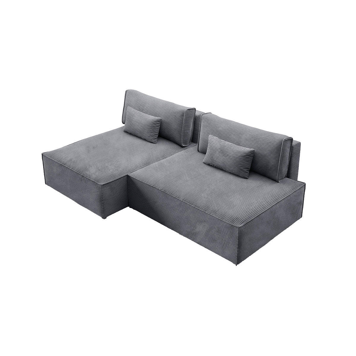ECKSOFA Georgia Hellgrau - Grau, Holz (236/148cm) - Petits-meubles