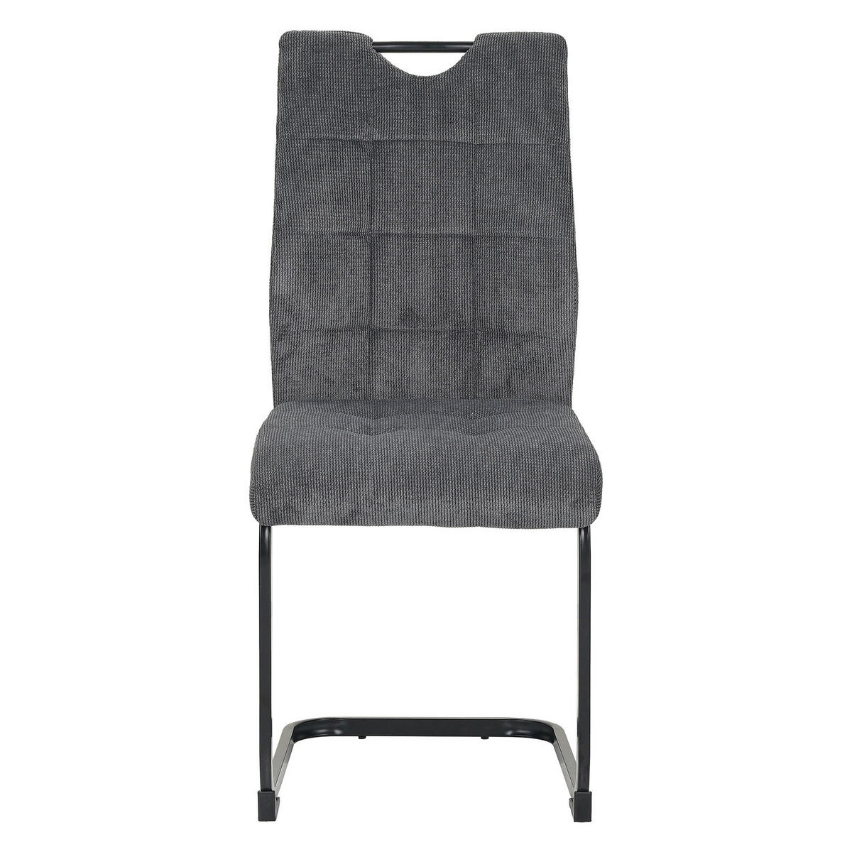 FREISCHWINGER - 4er-Set - Schwarz/Grau, Textil/Metall (44/96/59cm) - home24