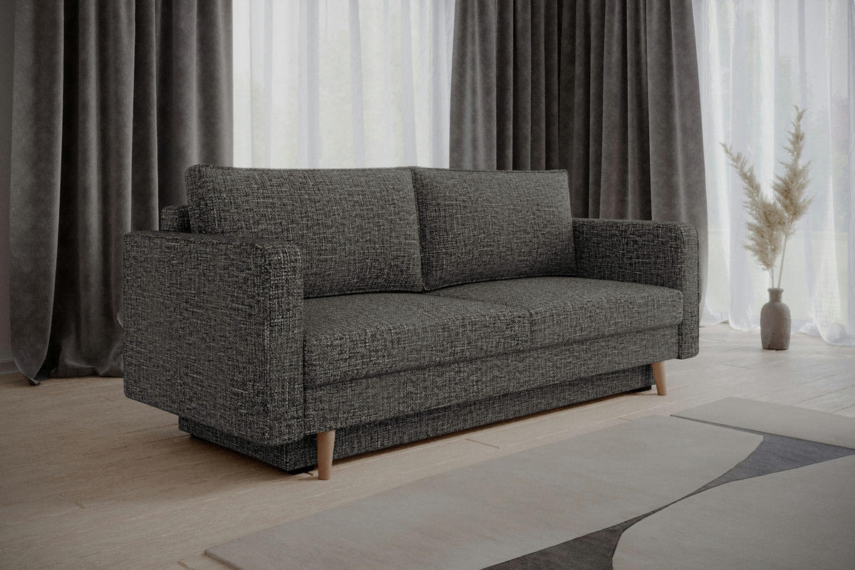 SCHLAFSOFA - Marbella - Anthrazit (IMO 60) - Anthrazit, Holz (230/90/97cm) - Möblo