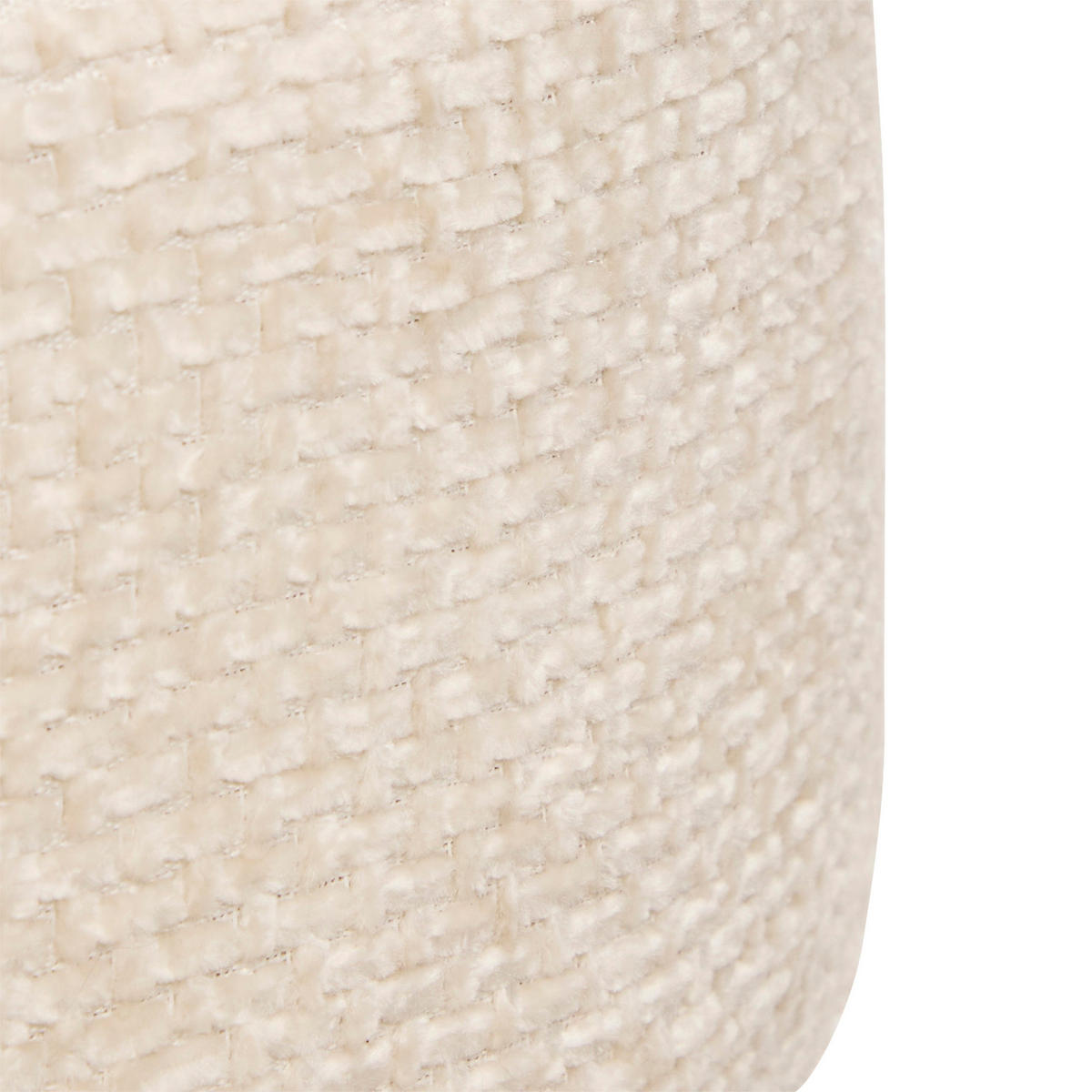 HOCKER aus Chenille Spolo 39/38/38 cm - Weiß, Textil (38/38/39cm) - Atmosphera Createur d´interieur