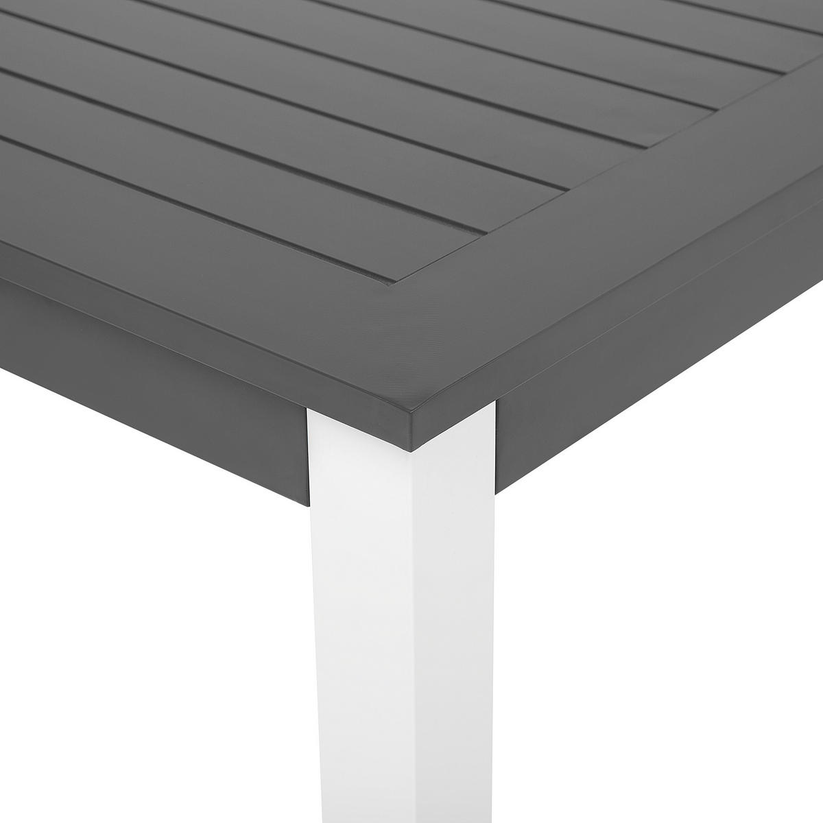 GARTENTISCH dunkelgrau ausziehbar 168/248x100 cm Pancole - Dunkelgrau, Metall (248/100/75cm) - Beliani