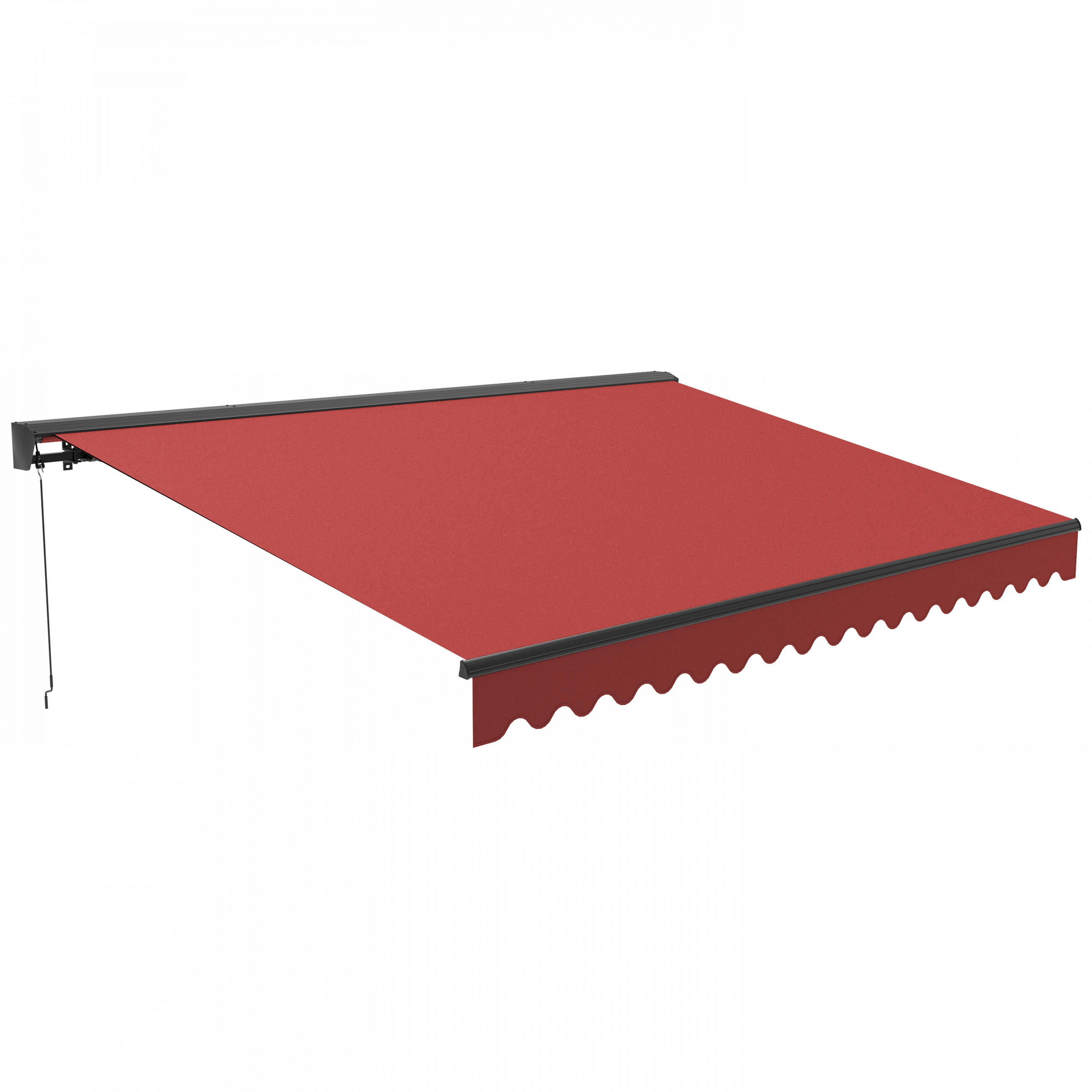 MARKISE 2,50x2m, Rot - Rot, Metall (200/1/250cm) - Oviala