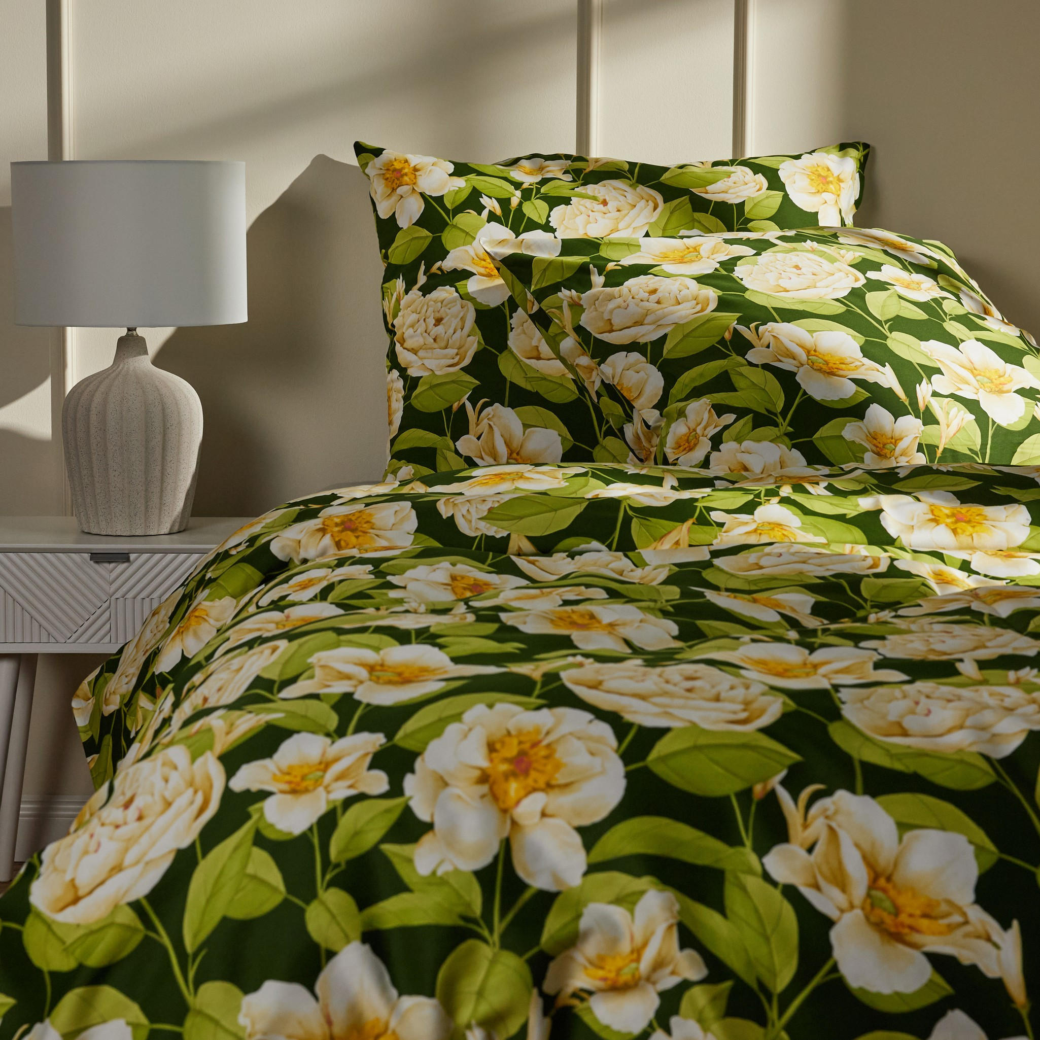 BETTWÄSCHE Fenilla - Dunkelgrün, Textil (200/220cm) - home&you