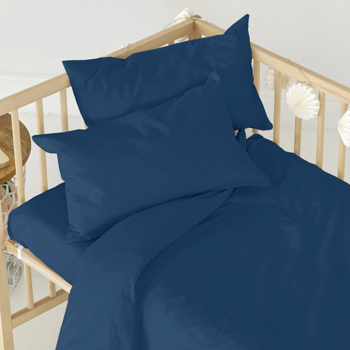 SPANNBETTTUCH basic 60x120x14 cm (kinderbett) dunkelblau - Dunkelblau, Textil (70/140cm) - Happy Friday