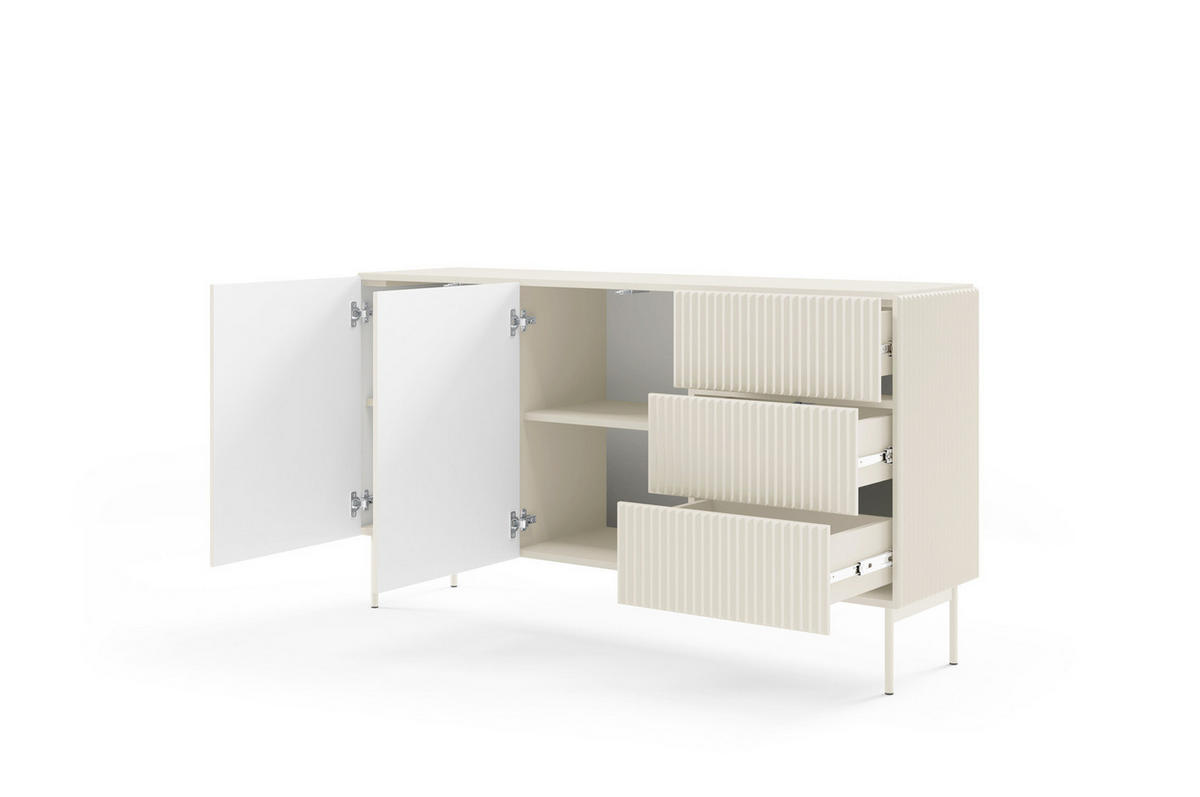 SIDEBOARD MUTI 147 cm Kaschmir - mit 2 Türen (links) und 3 Schubladen (rechts) - Kaschmir, Holz/Holzwerkstoff (147/81/40cm) - Ravio