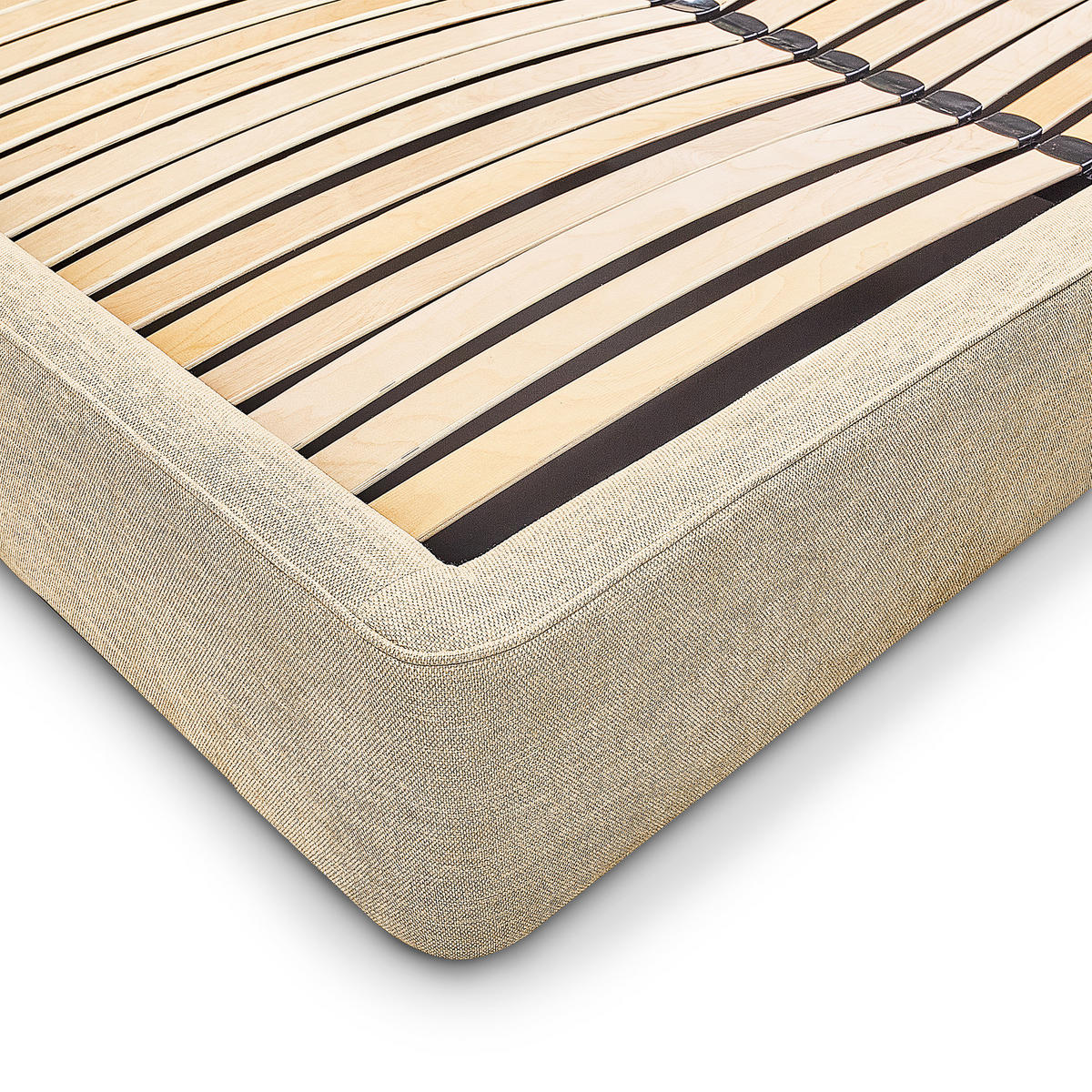 POLSTERBETT - Creme, Holz/Textil (200/200cm) - home24