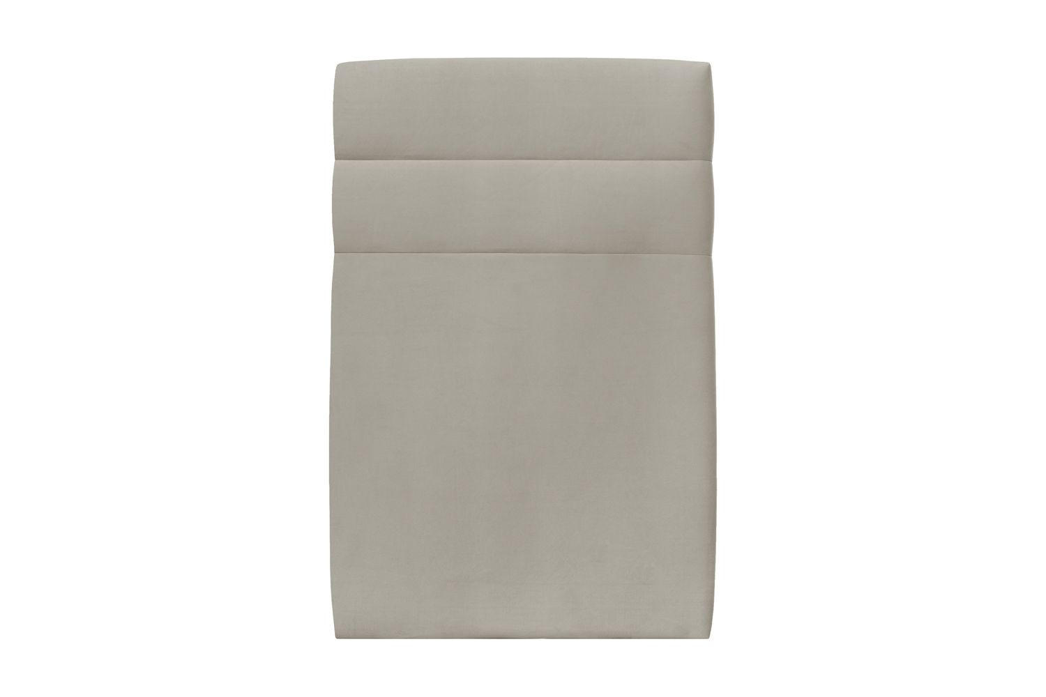 KOPFTEIL Modell Linien – Taupe Samtstoff 90 cm - Taupe/Beige, Holz (90/120/10cm) - Sommeil de Plomb